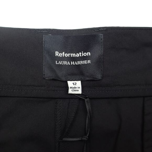 Reformation X Laura Harrier Women's Danielle Oversized Trousers Black Sz 12 NEW - Picture 5 of 10